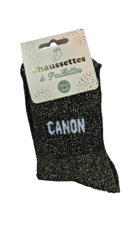 Chaussettes à paillettes "canon"