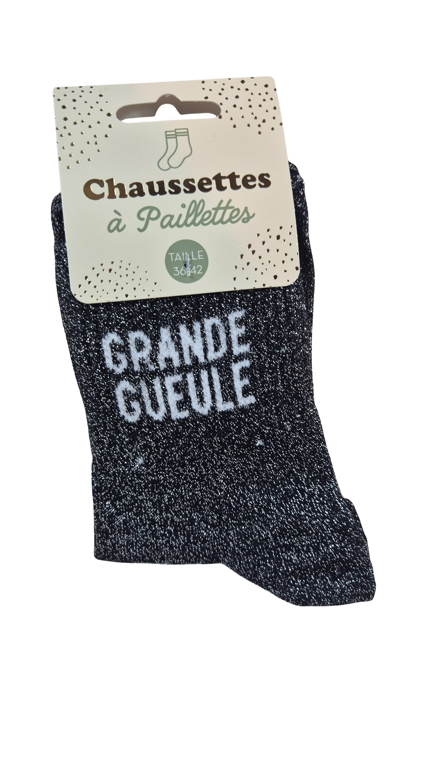 Chaussettes à paillettes "grande gueule"