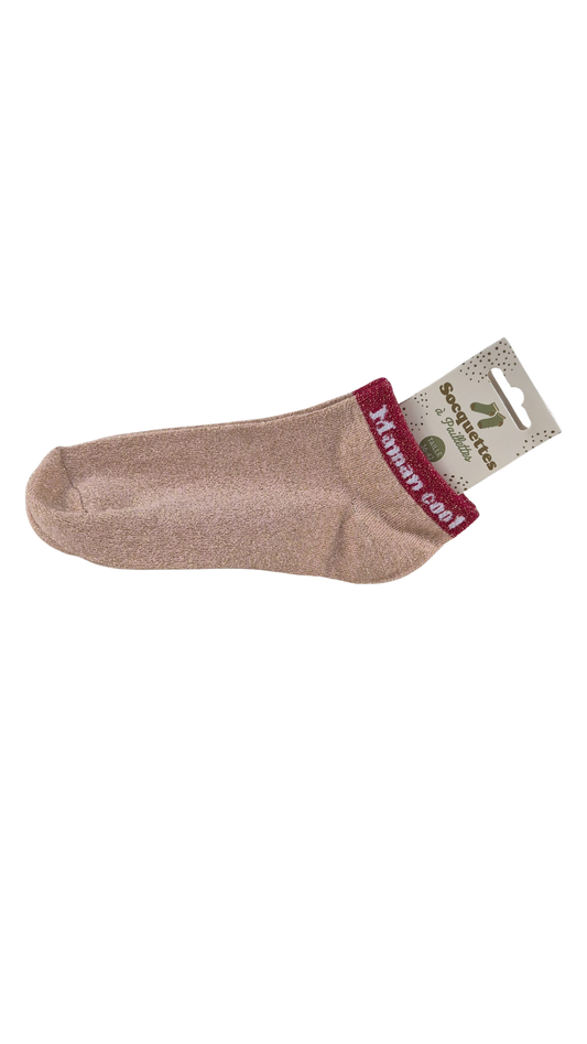 Socquettes à paillettes "maman cool"