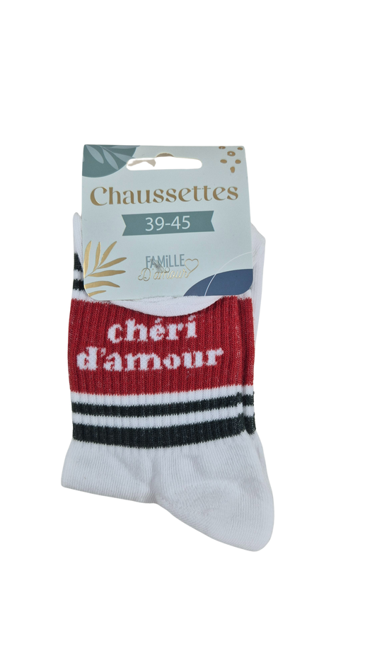 Chaussettes "chéri d'amour"