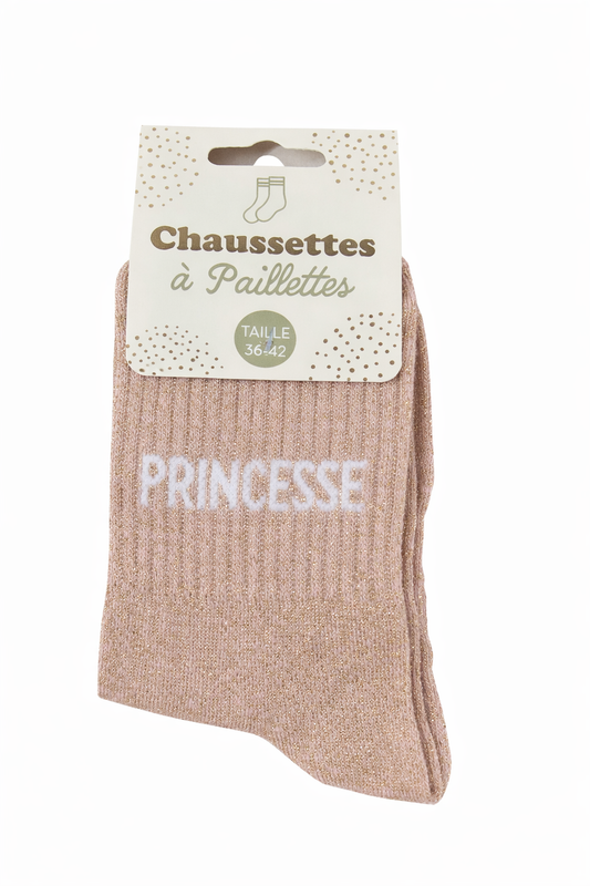 Chaussettes à paillettes "princesse"