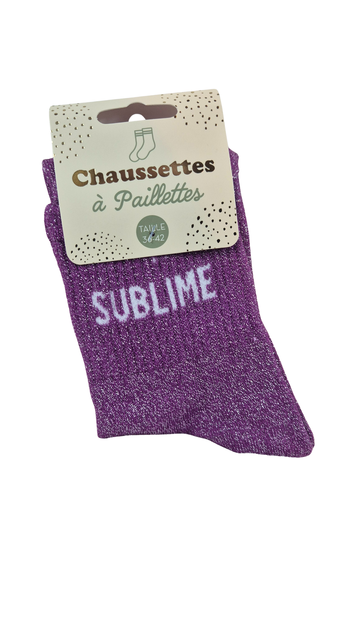 Chaussettes à paillettes "sublime"