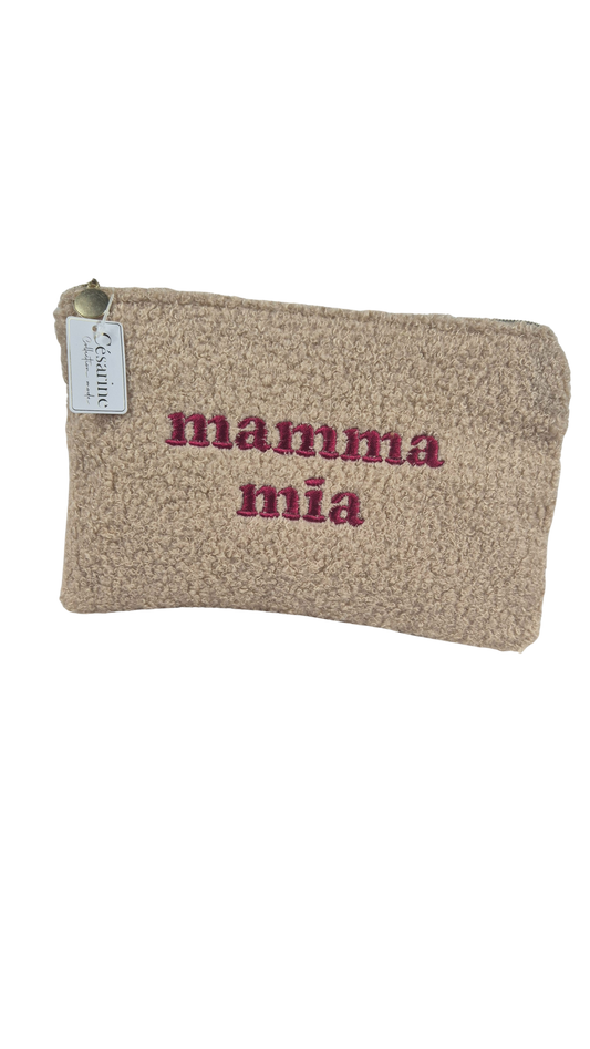 Pochette moumoute "mamma mia"